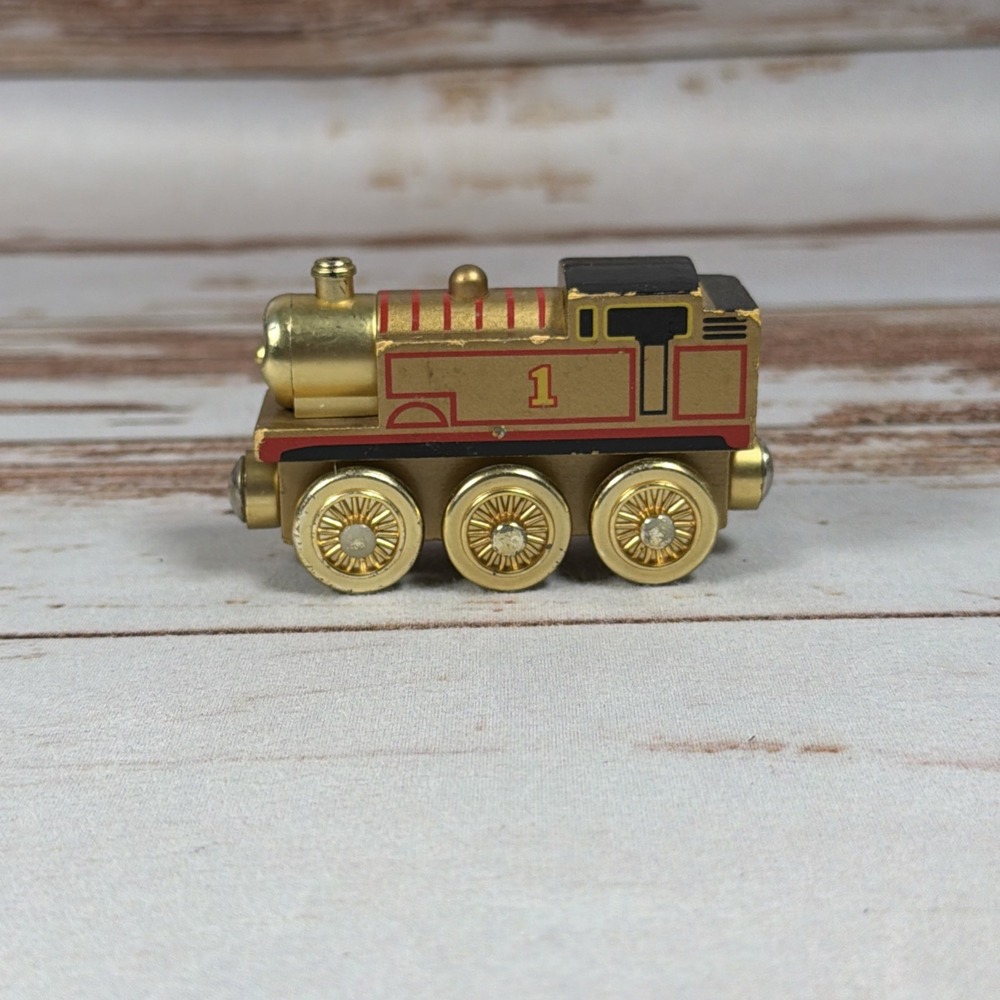 Thomas the Tank Engine Gold 60 Year Anniversary Limited Edition Wooden Train